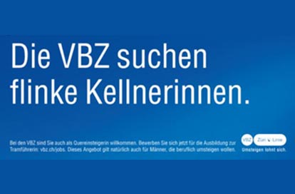 Werbebanne von VBZ Werbebanne von VBZ