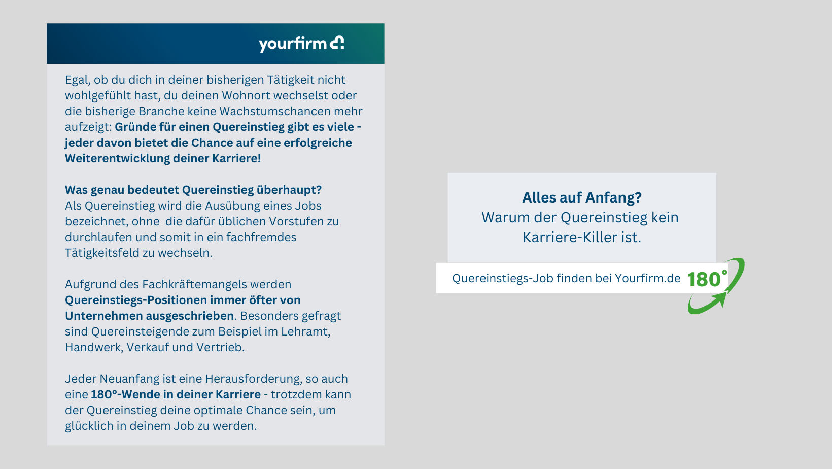 Infografik Quereinstieg