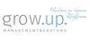 Das Logo von grow.up. Managementberatung GmbH